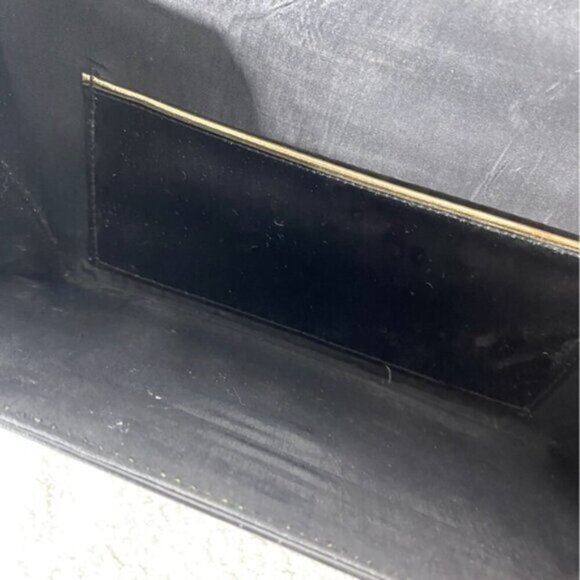 Vintage Black Clutch Handbag Wallet Purse - Picture 4 of 13